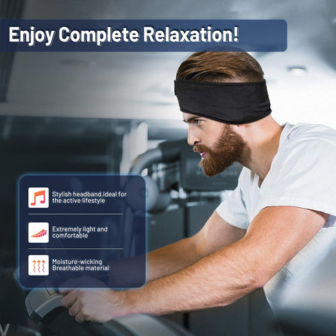 Sleep Headphones Wireless, Bluetooth Sports Headband with Ultra-Thin HD Stereo Speakers, Perfect for Sleeping, Yoga
