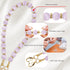 Rose Quartz Marble Beaded Phone Wristlet Strap - Detachable & Hands-Free