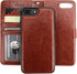 Bocasal PU Leather Wallet Case for iPhone 7/8 Plus with Card Holder, Magnetic Kickstand, Wrist Strap, Removable Flip