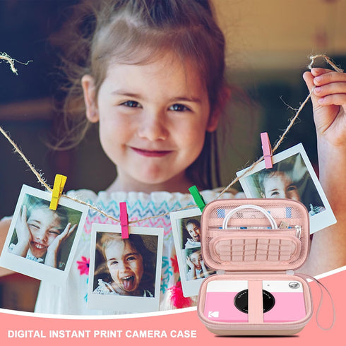 Canboc Carrying Case - Compatible with KODAK Printomatic Digital Instant Print Camera, Rose Gold, Case Only