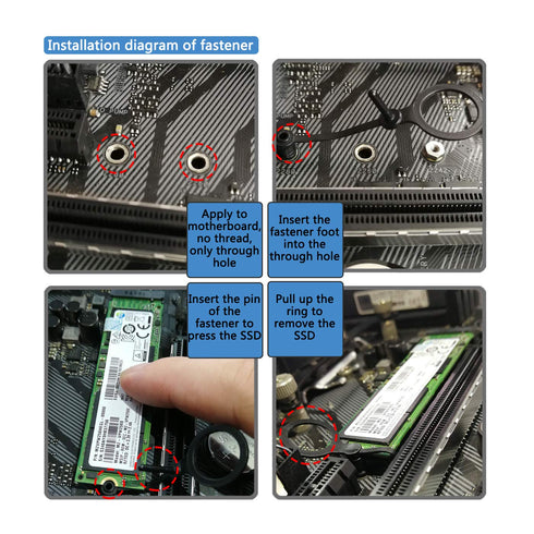 M.2 Screw, HFEIX SSD Mounting Kit with Screwdriver for ASUS Motherboard or ASRock Board NVMe PCIe Driver (7 Pcs)