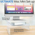 DuraClear Mac Mini Monitor Stand - Acrylic Riser with Storage Shelf for Mac Mini, Hard Drives, and Other Devices