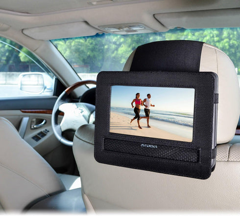 Car Headrest Mount for Swivel & Flip Style Portable DVD Player, 7 Inch
