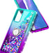 NZND Designed for Samsung Galaxy A03S Case, Cute Glitter Liquid Floating Waterfall Case with Screen Protector/Ring