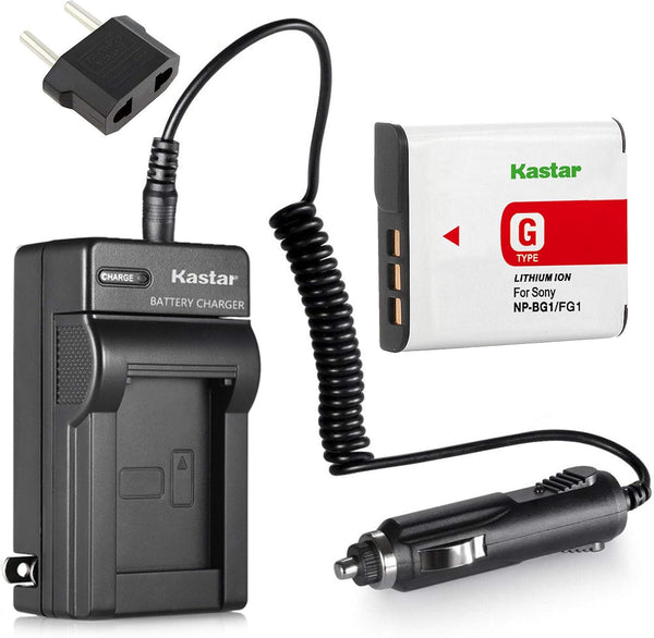 Kastar Charger and NP-BG1 Battery Replacement for Sony G Type Battery and Cyber-Shot Cameras