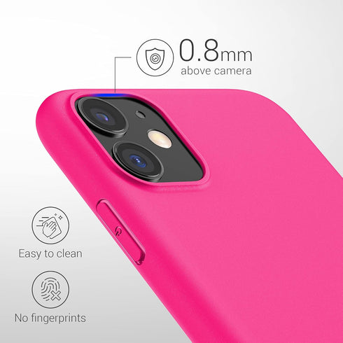 kwmobile Soft Slim Protective TPU Case for Apple iPhone 11 - Neon Pink