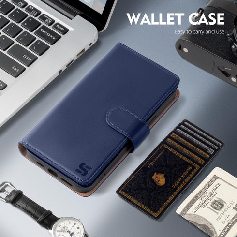 Shieldtop 13 13 6.1",Dark Compatible with iPhone Wallet Case with Card Holder,Women Men RFID Blocking PU Leather Folio