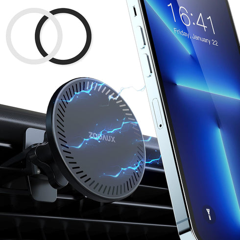 ZOOAUX MagSafe Car Mount, Magnetic Phone Holder for Car, Hands-Free Vent Mounting, Fits iPhone 13/12 Series & All Phones