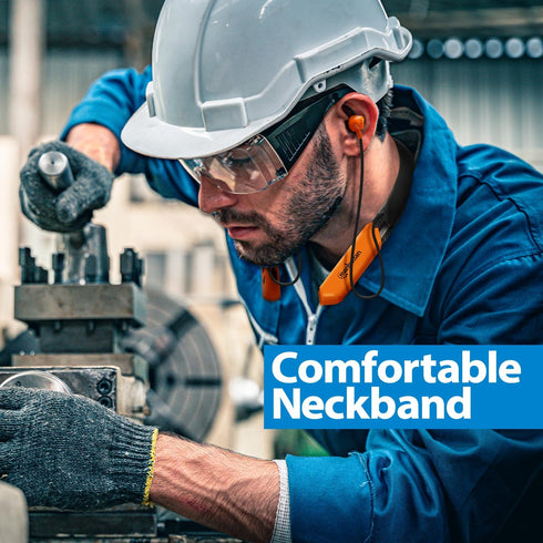 MANHATTAN Bluetooth Wireless Neckband Headphones — Earbud Earphones with 15H Playtime, Noise-Isolating, IPX4 Water Resistant, Built-in Mic – for Work, Music, Calls – 3 Yr Mfg Warranty -179829