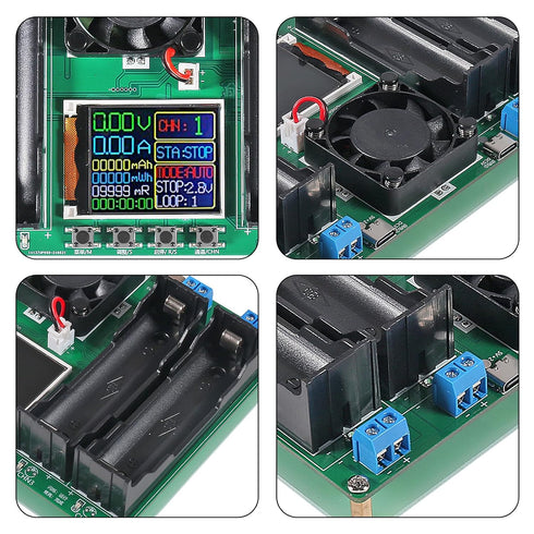 DWEII 1pcs 18650 18650 (4 Lithium Battery Capacity Tester Module MAh MWh Digital Battery Power Detector Module Tester