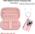Digital Camera Carrying Case for CAMKORY/for toberto/for AiTechny/for VAHOIALD/for IWEUKJLO FHD 1080P Camera, Boys Girls Kids Compact Small Camera Travel Storage Cover Protective Bag,Rose Gold