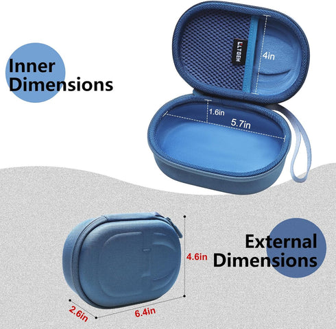 LTGEM Case for JBL Clip 4/5, Ultra Portable Waterproof Dustproof Bluetooth Speaker, Blue