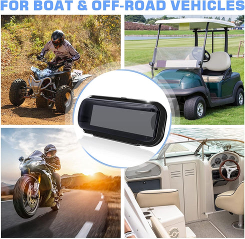 Water Resistant Marine Radio Cover, Boat Stereo Splash Guard Housing, Universal Single DIN Waterproof Case