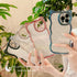Cute Cat Ears iPhone 11 Case for Women/Girls, Green Glitter Bling, Shockproof, Anti-Scratch, Curly Wave Design.