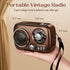 Gelielim Portable AM FM Radio, Bluetooth Speaker Retro Radio, Rechargeable Battery Operated, Suitable for Indoor &