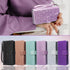 Varikke Wallet Case for Galaxy S22 Ultra - Detachable Card Holder with Glitter Leather Strap, Magnetic Flip Cover.