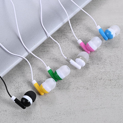50 Pack Bulk Earbuds for Classroom, Basic Headphones for School Kids, 3.5 MM Earbuds, Individually Bagged (Black)