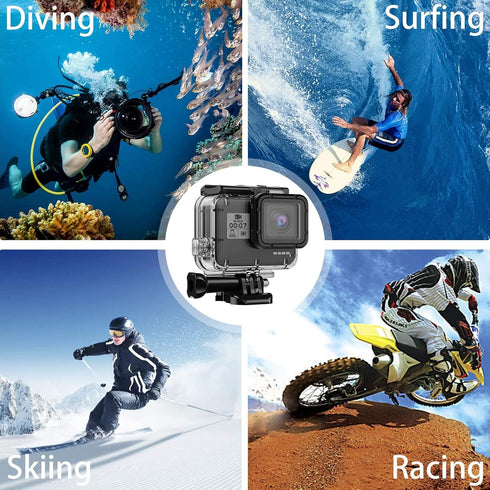 HONGDAK Waterproof Housing Case for GoPro Hero 7/6/5 Black, 196ft/60m Diving Protective Shell