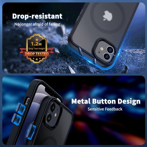 CACOE Magnetic Case for iPhone 12 & 12 Pro 2020, Compatible with MagSafe, Anti-Fingerprint TPU Thin Protective Cover