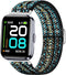 ID208 Plus Smart Watch Band, Lamshaw Stretch Nylon Adjustable Replacement Strap for Men & Women Compatible with Quican