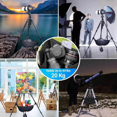 9 JJC Tripod Weights Stone Bag, Heavy Duty Weighted Sand Bags for Tripod Easel Light Stand Photography Astrophotography