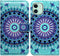 Green Mandala Design Case for iPhone 11, Flip Leather Wallet Cover with Credit Card Slot and Kickstand