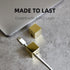 N2U 1 Metal Cord Holder, Weighted Cable Organizer or Management, Heavy Wire Keeper for Nightstand, Desk, Bedside Table