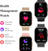 Popglory Smart Watch, 2.01'' with AI Voice Control, Answer/Make Calls, Blood Pressure/SpO2/Heart Rate Monitor, Fitness