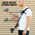 USA Gear Camera Sling Shoulder Strap - Adjustable Neoprene, Safety Tether, Accessory Pocket, Quick Release Buckle