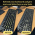 Qulkws 2 PCS Universal English Large Lettering Keyboard Stickers, English Keyboard Stickers, Big Bright Yellow