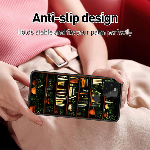 smauncucn 4a 4G 4a 4G,Bookshelf for Pixel Case,Premium TPU Ultra Thin Flexible Shock Absorbent Silicone Rubber