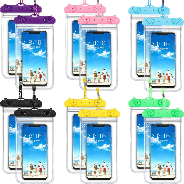 Frienda 12 Pieces Universal Waterproof Phone Pouch, Clear Dry Bag for Smartphones up to 6.9 Inch