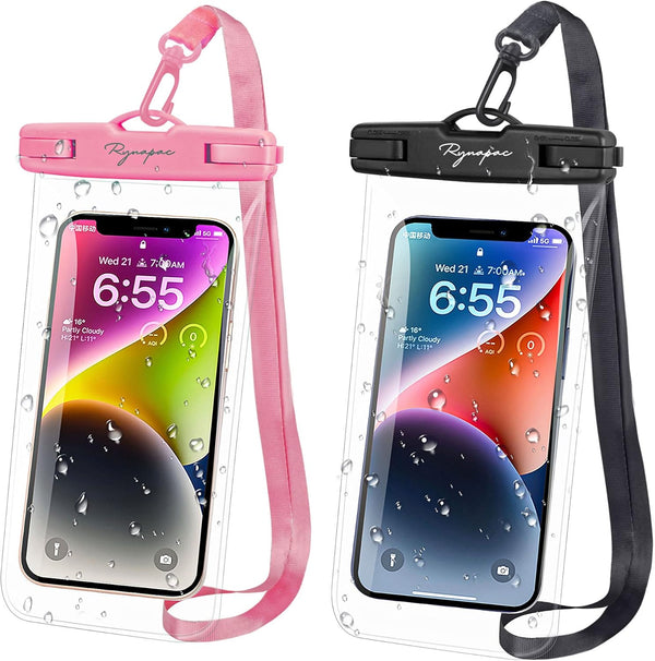 Waterproof Phone Pouch Bag, 7.5in Waterproof Cell Phone Case for Beach Travel, Lanyard for iPhone 15 Pro Max Galaxy