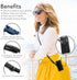 Crossbody Phone Lanyard - Regular Size Compatible with Included Disc (Black)