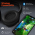 HyperGear Stealth2 ANC Wireless Bluetooth Noise Cancelling Headphones, Over-Ear with Deep Bass - Black