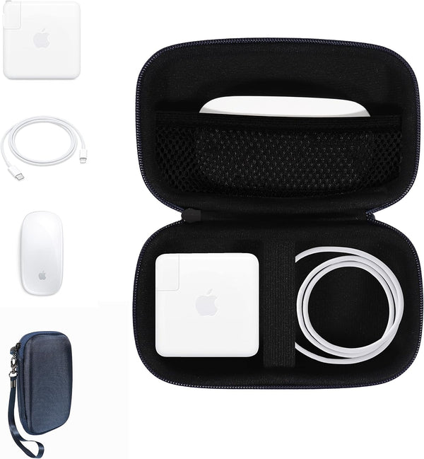 All in One Case for MacBook Accessories, MacBook Pro, Air Charger, Magic Mouse, USB Hub (Blue)