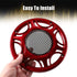 X AUTOHAUX 2pcs 6 Inch Car Metal Audio Speaker Grill Cover, Red Decorative Circle Grille Protector