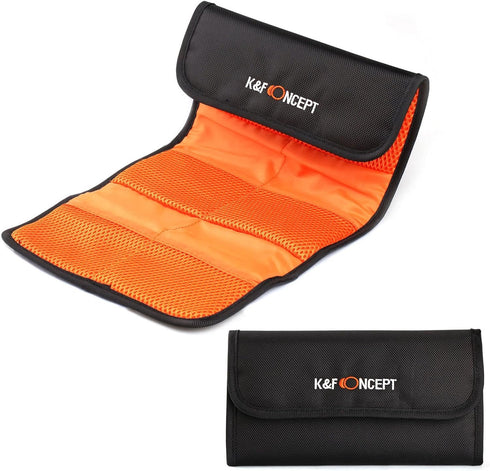 K&F Concept 62mm 9pcs Filter Kit: UV Protector, Circular Polarizing Filter, Microfiber Lens Cleaning Cloth, Petal Lens