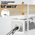 Under Desk Cable Management Tray White, Cinati Cable Management Under Desk No Drill, Cable Tray with Clamp for Desk Wire Management,Desk Cable Management Box for Office, Home - No Damage to Desk