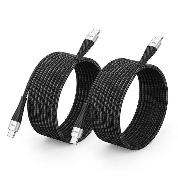 Extra Long USB C to USB C Cable 15FT, 2 Pack 100W Fast Charging Cord for iPhone 15, MacBook, Samsung, Pixel