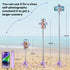MQOUNY Mini iPhone Tripod Stand, 38" Selfie Stick with Wireless Remote & Removable Light, 360° Rotation (Purple)