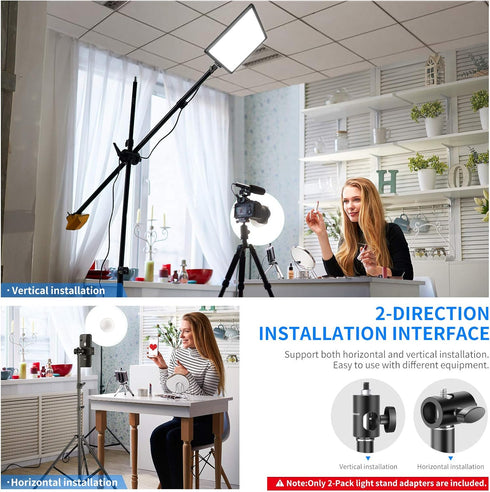 Neewer Rapid Adapter with 1/4" Screw 2-Pack, Multi-Functional Light Stand Tip Adapter for Studio Monitor Stand, Camera