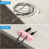 MECCANIXITY 3pcs Cable Clips, Silicone Adhesive Cord Organizer for Desk, USB Charging Cable Management, Pink