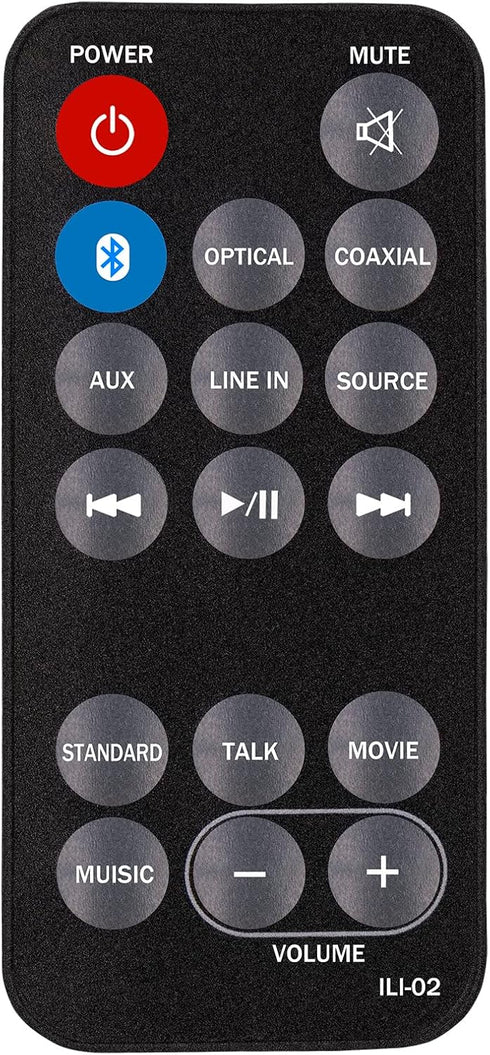 Replacement Remote Control for iLive HD Bluetooth Soundbar Speaker ITB259 ITB260B ITB190B REM-ITB259