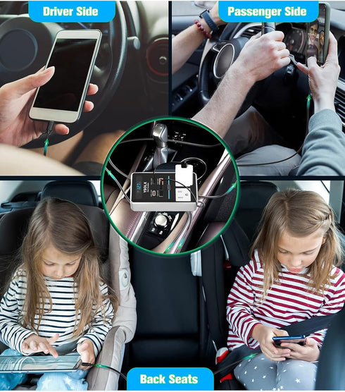 YSOLX 200W Car Power Inverter, 12V to 110V AC Plug with 65W USB-C/48W Dual Fast Charging, Car Charger
