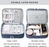 Lanola Travel Cable Organizer Bag, Electronic Accessories Case Portable Double Layer Cable Storage Bag