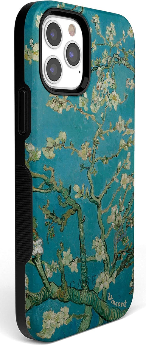 Casely iPhone 12/12 Pro Floral Case, Compatible with MagSafe, Van Gogh Almond Blossom Phone Case