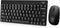 Adesso WKB-1100CB Mini Wireless Spill Resistant Ergonomic Keyboard & Mouse Combo, Black