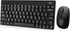 Adesso WKB-1100CB Mini Wireless Spill Resistant Ergonomic Keyboard & Mouse Combo, Black