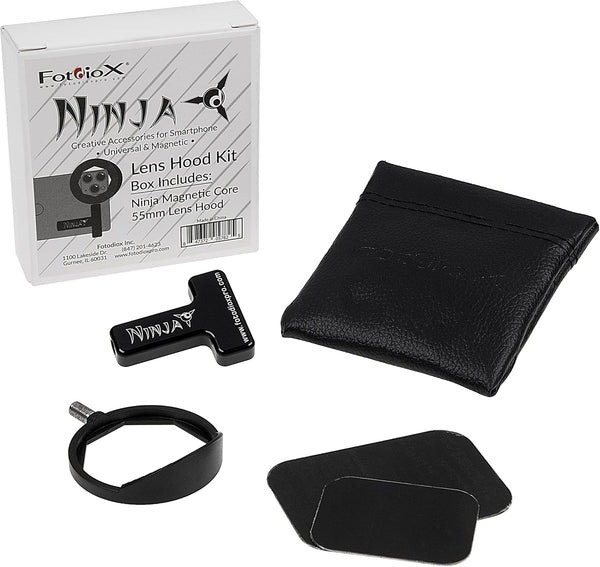 Ninja Lens Hood Kit - Creative Universal & Magnetic Accessories for Smartphones with 55mm Lens Hood